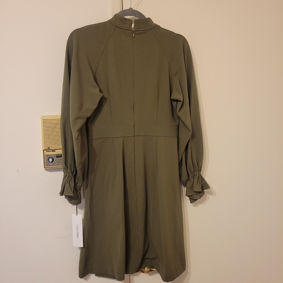 Calvin Klien Olive Dress Size 6 - Picture 2 of 3